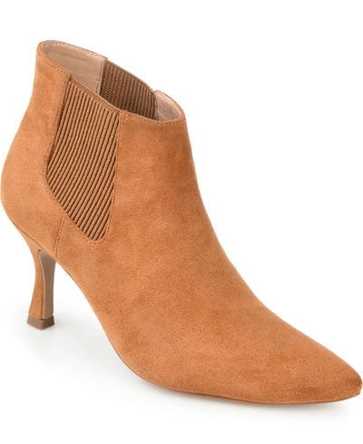 Journee Collection Elitta Bootie In Cognac