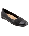 Trotters Women's Samantha Ballet Flat Women's Shoes In Black Gem