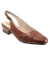 Trotters Women's Dea Woven Slingback Shoe Women's Shoes In Luggage