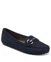 Aerosoles Women's Day Drive Loafers In Navy Faux Suede