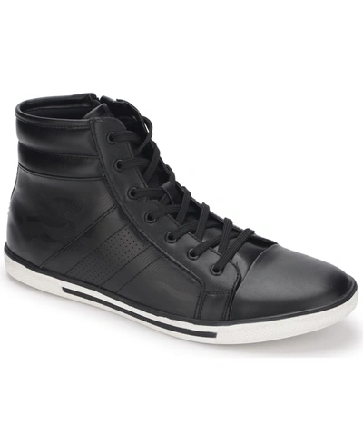 Kenneth Cole Reaction Men's Center High Top Sneaker Men's Shoes In Black Camo