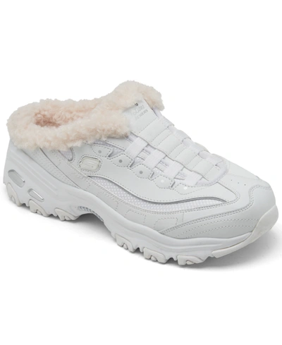 Skechers Women's D'lites - Comfy Steps Backless Slip-on Walking Sneakers From Finish Line In White
