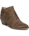 Lifestride Prairie Booties In Brown Faux Leather