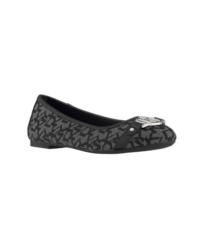 Dkny Kids' Little Girls Naomi Jacquard Flats In Black