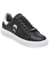 Karl Lagerfeld Leather Karl Head Patch Sneaker In Black