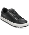 Karl Lagerfeld Recycled Leather Low Top Sneaker In Black