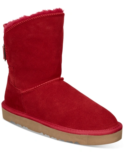Style & Co Women's Teenyy Winter Booties, Created For Macy's In Red