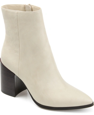 Journee Collection Women's Kathie Bootie Women's Shoes In Ivory/cream