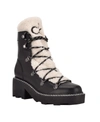 CALVIN KLEIN WOMEN'S ALAINA HEELED LACE UP COZY LUG SOLE WINTER COLD WEATHER BOOTS