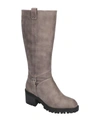 Bella Vita Women's Lorielle Lug Sole Wide Calf Tall Boots Women's Shoes In Gray