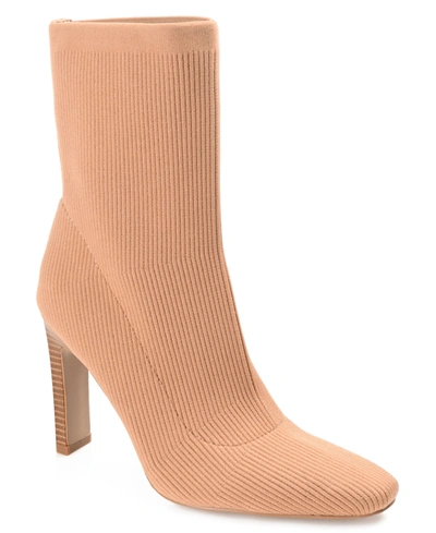 Journee Collection Collection Women's Tru Comfort Foam Elissa Bootie In Tan