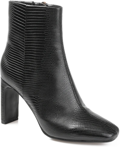 Journee Collection Women's Sarla Square Toe Dress Booties In Black