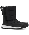 Sorel Kid's Whitney Ii Waterproof Puffy Nylon Winter Boots, Toddler/kids In Black