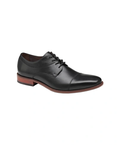 Johnston & Murphy Archer Womens Faux Leather Formal Oxfords In Black