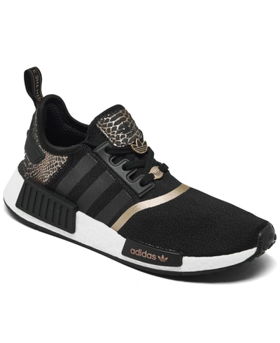 Adidas Originals Adidas Women's Nmd R1 Casual Sneakers From Finish Line In Black/rose Gold-tone