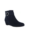 Impo Women's Gandan Medium And Wide Width Wedge Bootie With Memory Foam Women's Shoes In Midnight Blue