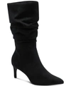 Alfani Women's Lissa Slouch Boots, Created For Macy's In Black Micro