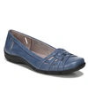 Lifestride Diverse Flat In Blue Faux Leather