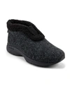 Easy Spirit Treepose 2 Womens Faux Fur Lined Bootie Slippers In Dark Gray Felt
