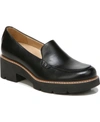 Naturalizer Cabaret Womens Faux Leather Padded Insole Loafers In Black Faux Leather
