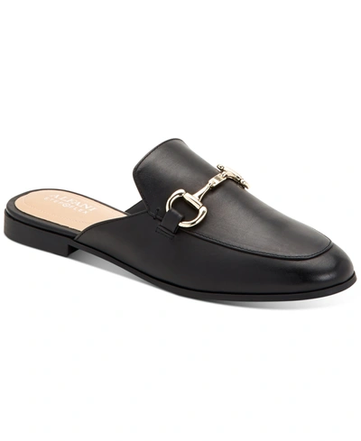 Alfani Step N' Flex Women's Garlend Mule Flats, Created For Macy's Women's Shoes In Black Leather
