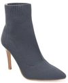 Journee Collection Milyna Womens Knit Pull On Mid-calf Boots In Slate