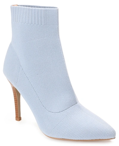 Journee Collection Women's Milyna Knit Booties In Blue
