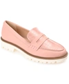 Journee Collection Kenly Penny Loafer Wopink Leather Comfort Shoes Gal522 In Blush