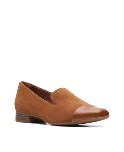 Clarks Women's Collection Tilmont Step Slippers Women's Shoes In Dark Tan Suede