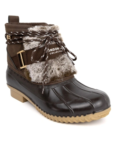 London Fog Women's Willette Winter Boots Women's Shoes In Dark Brown