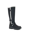 Cliffs By White Mountain Merritt Womens Faux Fur Lug Sole Knee-high Boots In Black