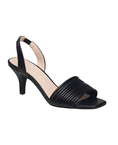 H Halston Women's Slingback Kitten-heel Sandal Women's Shoes In Black