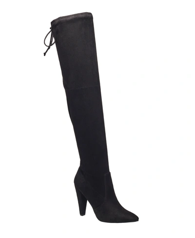 French Connection Women's Jordan Cone Heel Lace-up Over-the-knee Boots Women's Shoes In Black