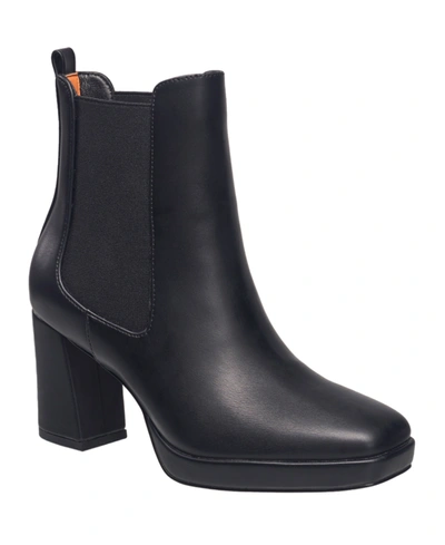 French Connection Women's Penny Chelsea Block Heel Boots In Black