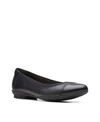 Clarks Women's Collection Sara Bay Flats Women's Shoes In Black Leather