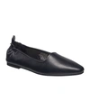French Connection Emee Womens Solid Leather Flat Shoes In Black