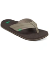 SANUK MEN'S BEER COZY 2 FLIP-FLOP SANDALS MEN'S SHOES