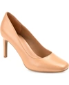 Journee Collection Womens Monalee Square Toe Mid Heel Pumps In Tan