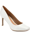 Journee Collection Womens Monalee Square Toe Mid Heel Pumps In White