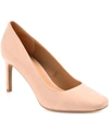 Journee Collection Womens Monalee Square Toe Mid Heel Pumps In Nude