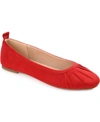 Journee Collection Tannya Womens Slip On Dressy Ballet Flats In Red
