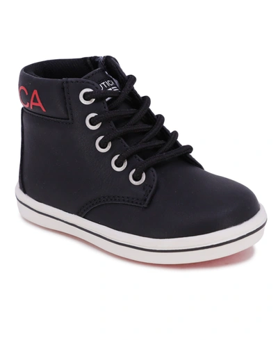 Nautica Toddler Boys Bowenswarf Casual High-top Sneaker In Black