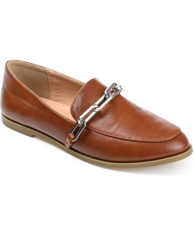 Journee Collection Women's Madison Chain Loafer In Brown