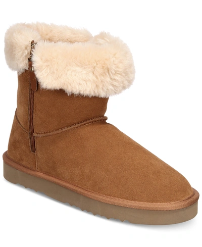 Style & Co Women's Maevee Winter Booties, Created For Macy's In Chestnut