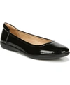 Naturalizer Flexy Womens Round Toe Ballet Flats In Black Faux Patent