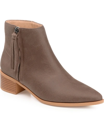 Journee Collection Women's Sadiya Pointed Toe Booties In Brown