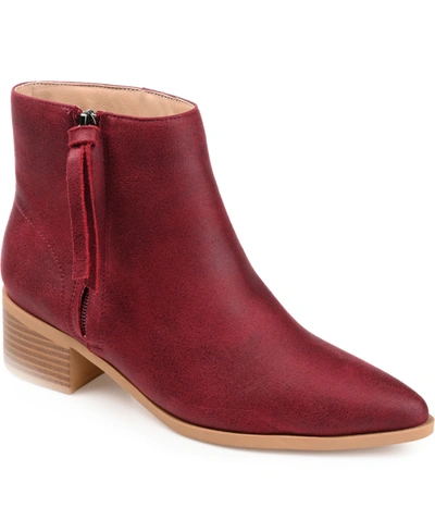 Journee Collection Women's Sadiya Bootie Women's Shoes In Wine