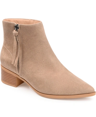 Journee Collection Women's Sadiya Bootie Women's Shoes In Taupe