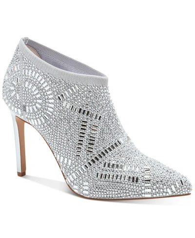 Thalia Sodi Women's Karmen Ankle Booties In Grey Knit