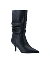 Marc Fisher Manya 2 Womens Faux Leather Pointed Toe Mid-calf Boots In Black
